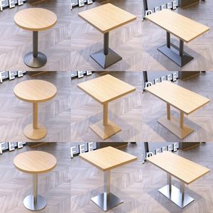 <span class=keywords><strong>Table</strong></span> à manger carrée en bois massif multi-niveaux pour usage commercial, idéale pour les salons de thé, les cafés, les snack-bars, les restaurants de nouilles - Design moderne - Product Image 2