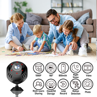 Mini caméra de sécurité WiFi 1080P, capteur CMOS 20MP, vision nocturne grand angle 180°, détection de mouvement, batterie 800mAh pour la maison/le bureau