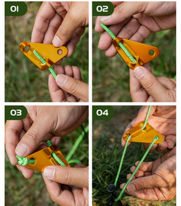 Corde de tente multifonctionnelle, corde de traction réfléchissante pour tente, corde de parachute, lanière, accessoires de camping en plein air, randonnée, accessoires de tente durables - Product Image 4