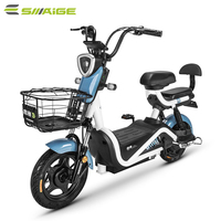 Moto électrique portable certifiée CEE avec siège arrière pour enfants, vélo électrique simple