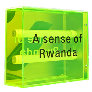 Caja de luz de iluminación LED semitransparente verde fluorescente Tienda Señalización iluminada Caja de luz acrílica de estilo de moda - Product Image 3