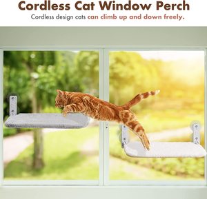 Hamaca para gatos con ventana para interior, cama extraíble y transpirable, se pliega fácilmente - Product Image 6