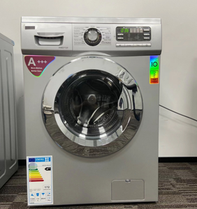 เครื่องซักผ้าฝาหน้าแบบอัตโนมัติ9กก., สายพานมอเตอร์อเนกประสงค์ลูกบิดโครเมี่ยมสแตนเลสตรงกลางเครื่องใช้ไฟฟ้าในบ้าน - Product Image 2