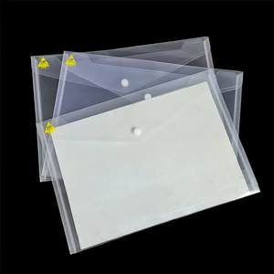 Carpeta de archivos HESION A4 Bolsa de documentos de plástico antiestática transparente con cierre a presión <span class=keywords><strong>para</strong></span> sala limpia y electrónica - Product Image 1