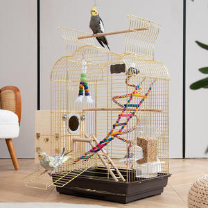 כלוב תוכים מברזל יצוק עם פתח עליון פתוח למשחק, כלוב ציפורים קטן לתוכים, בודג'יריגארים, תוכים, קוקטיילים, ציפורי אהבה - Product Image 3