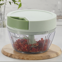 Smile Mom Mini Handmatige Plastic Keuken Voedselverwerker Model A399 Ecologisch LFGB Gecertificeerd Eenvoudige Bediening Fruit Groente