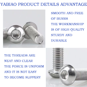 304 Edelstahl M8 Flachkopfschraube mit Innensechskant und Schlitz - Product Image 3