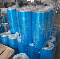 Ruban adhésif en aluminium thermoscellable VC bleu pour animaux de compagnie, activé par haute température pour lier les fils, utilisé pour les connexions de fils d'évaporateur