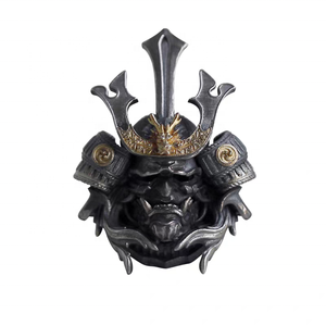 Gothique Punk Samouraï Anneau En Acier Inoxydable Foncé Bushido Guerrier Style pour Hommes Femmes Alternative Bijoux Personnalisés - Product Image 1