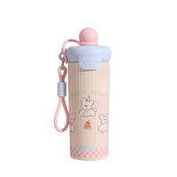 Bouteille isotherme en acier inoxydable avec balle flottante personnalisée motif dessin animé pour étudiants et enfants, vente en gros d'usine pour les voyages