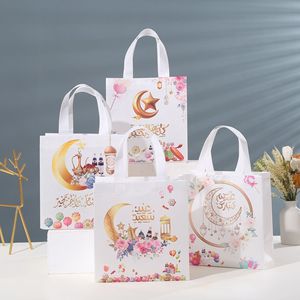 Eid mubarak bolsa de presente 2023, ramadã, kareem, biscoitos, embalagem de doces, caixa de fornecimento para festival islâmico