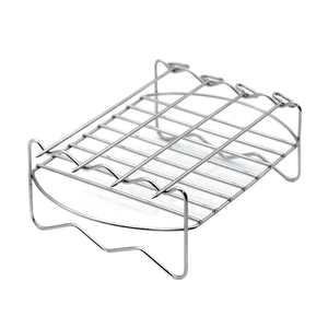 Support à brochettes en acier inoxydable 304 double couche antirouille et résistant au feu/à la chaleur Support à brochettes en métal durable pour accessoires de <span class=keywords><strong>barbecue</strong></span> - Product Image 1
