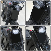 Échantillon Gratuit Plaque Moto Brillante en PVC Plaque d'Immatriculation Avant Noire Accessoires Moto Compatible avec Surron Light Bee
