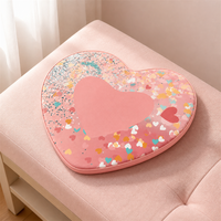 Coussin de piscine gonflable en forme de cœur 17x20cm en PVC, petit coussin aquatique pour fête au bord de la piscine, logo personnalisé, OEM, vente en gros