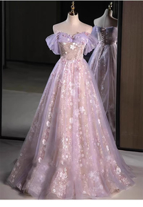 Vestido de noche morado de alta gama para mujer - el vestido de brindis para la princesa fugitiva que está comprometida y la novia - Product Image 5