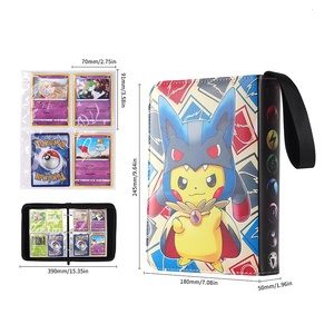 <span class=keywords><strong>Album</strong></span> de cartes personnalisé en cuir PU Fire Dragon <span class=keywords><strong>Pokémon</strong></span> <span class=keywords><strong>Pikachu</strong></span> à quatre compartiments pour collection de jeux - Product Image 3