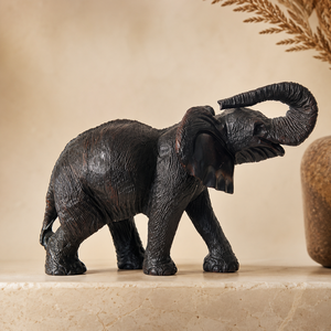 African Wood Handcrafted Art Deco Carved <b>Elephant</b> Statue for Living Room Wall Mount Home <b>Decor</b> Gift - Product Image 3