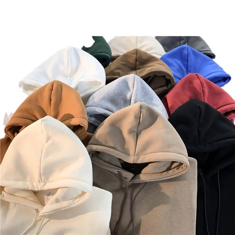 Sweat à capuche personnalisé pour hommes 100% coton éponge française poids lourd surdimensionné épaules tombantes Streetwear pull-over sweat à capuche vierge pour hommes