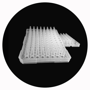 Plaque PCR jetable transparente Offre Spéciale 96 puits 0.1ml 0.2ml ABI 96 plaques PCR semi-jupes pour la science médicale - Product Image 1