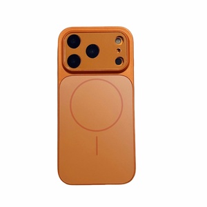Funda para Teléfono Móvil de Vidrio Esmerilado Ag en Color Original para iPhone 16 15 14 13 Pro Max Plus, Funda Naranja Nueva para iPhone 17 Pro Max - Product Image 6