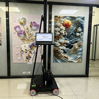 Impresora de Pared 3D con Ruedas, Máquina de Impresión Mural Móvil, Fuerte Adhesión, Tinta UV, Impresora de Arte Mural para Exteriores