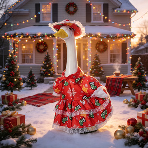 H53 Nouveau style Costume de Noël pour oie de porche, style Europe-Amérique, en polyester, toutes saisons, taille unique, décoration - Product Image 2