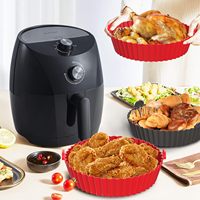 Paréutilisable friteuse à air pot en silicone doublures de friteuse à air friteuse à air disque souple en silicone