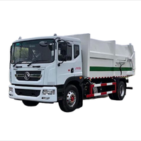 Dongfeng Camión de basura con cargador trasero de acoplamiento comprimido diésel con bloqueo de seguridad para trabajo seguro Nuevo