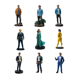 Nouvelle collection de décoration pour la maison OEM pop mini statues de personnages d'action 3d figurines miniatures artisanales en résine personnalisées