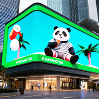 Écran LED 3D géant pour façade de bâtiment, affichage vidéo incurvé HD P2.5 P3 P4 pour publicité extérieure