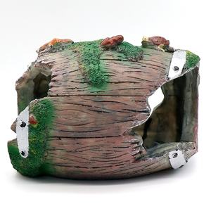 <span class=keywords><strong>D</strong></span>écorations <span class=keywords><strong>d</strong></span>'aquarium en baril cassé en résine pour aquarium, ornement <span class=keywords><strong>d</strong></span>'aquarium, grottes aquatiques, cabane à cacher - Product Image 5