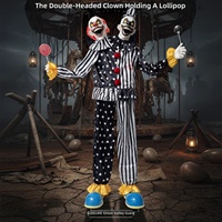 Meilleure vente de Chine pour Halloween : Décoration de clown géante en tissu, mécanique, électrique, à détection de mouvement et lumineuse, modèle GUIGUKE342