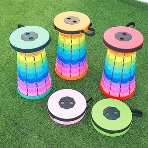 16 "-24" تلسكوبي الثقيلة البلاستيك التخييم كرسي 300 رطل ارتفاع قابل للتعديل المحمولة طوي للنزه الصيد والمخيم - Product Image 2