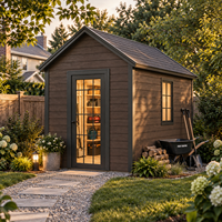 Abri de jardin résistant aux intempéries pour outils et vélos, espace utilitaire préfabriqué durable avec rangement sécurisé et montage facile