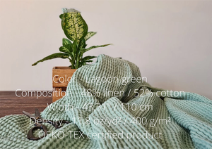 <span class=keywords><strong>Tissu</strong></span> en coton <span class=keywords><strong>lin</strong></span> gaufré bio écologique personnalisé, épais, pour robe de bébé, couverture, filles, garçons - Product Image 2