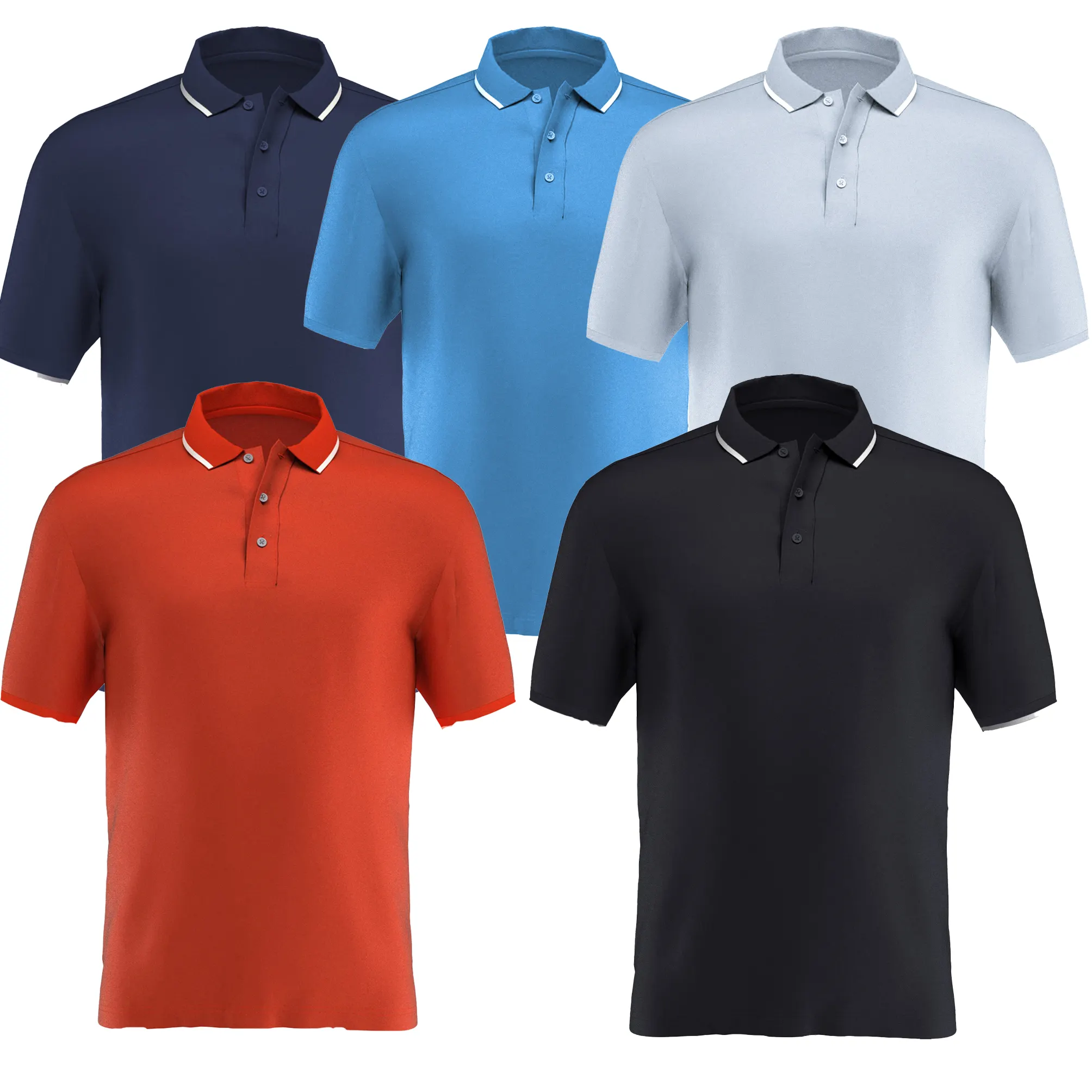 Custom Man Golf Wear Clothes Wholesale Sport Logo Uniform Polyester Golf Shirts Polo T Shirt
