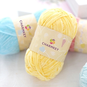 Fil à tricoter en velours de 40 g, épaisseur 2 mm, 100 % polyester, moelleux, épais, volumineux, chenille, pour <span class=keywords><strong>tricot</strong></span> à la main - Product Image 4