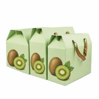 Boîtes cadeaux personnalisées à toit en pignon, motif fruits, couleurs variées, vente en gros OEM