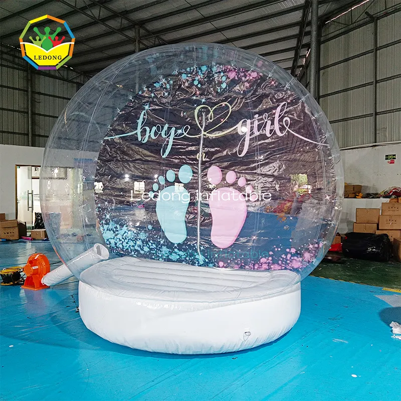 Diskon disesuaikan bola salju tiup luar ruangan balon ukuran manusia bola dunia salju