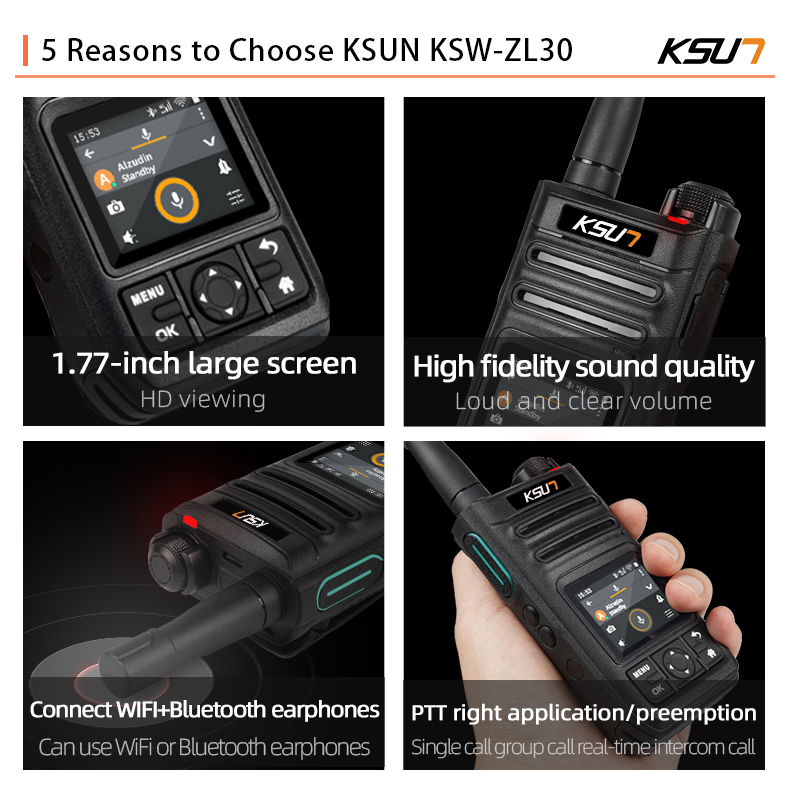 KSUN ZL30 Two Way Radio - Global GPS Woki Toki Wifi Blue Tooth