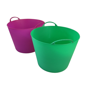 Tina de plástico colorida, cubo y cubo de plástico flexible, bolsa <span class=keywords><strong>Flexi</strong></span>, comedero de caballos de plástico medio, cesta de lavandería de PE con asas - Product Image 5