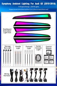 Illuminazione Ambientale a LED per Interni Auto con 256 Colori, <span class=keywords><strong>Accessori</strong></span> Decorativi per <span class=keywords><strong>Audi</strong></span> Q5 2010-2017 - Product Image 3