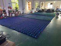 Tissu de Vision intérieure LED blanc bleu et chaud suspendu toile de fond de rideau vidéo de scène de maille de LED pour l'éclairage de scène