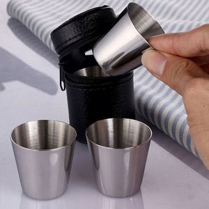 Ensemble de gobelets de voyage en acier inoxydable avec couvercle, tasse ronde portable pour usage extérieur, design minimaliste, emballage cylindrique - Product Image 6