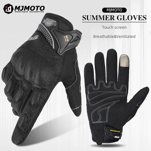 Gants de moto d'été MJMOTO, respirants, pour la course moto, pour hommes et femmes, antichocs, à doigts entiers, pour la conduite de moto - Product Image 1