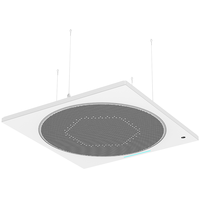 Microphone de plafond IA à 128 cellules MEMS, compatible Dante et PoE, avec réduction du bruit et annulation de l'écho pour salles de conférence