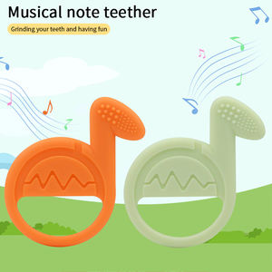 El pegamento dental para bebés transfronterizo se puede hervir en agua, silicona, anticomida, juguete calmante para manos, palo de molienda para bebés, música para morder - Product Image 5