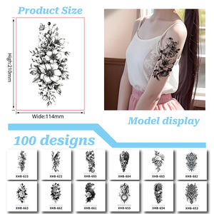 Tatuaggi Temporanei Realistici a Lunga Durata con Serpente e Peonia per Donne e Bambini, Adesivi per Tatuaggi Bianchi a Forma di Serpente per Braccio e Collo - Product Image 4
