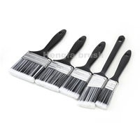 Kit de 5 pinceaux professionnels de haute qualité avec manche en plastique PP et poils en nylon doux pour la peinture
