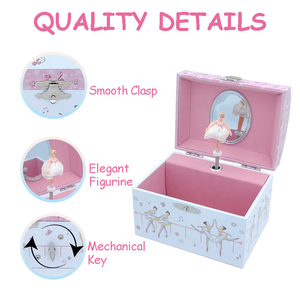 Elegante Caja <span class=keywords><strong>de</strong></span> Joyería Musical con Forma <span class=keywords><strong>de</strong></span> Zapatillas <span class=keywords><strong>de</strong></span> Ballet <span class=keywords><strong>de</strong></span> Jakos Factory - Regalo Perfecto para <span class=keywords><strong>Cumpleaños</strong></span>, Navidad y Festividades <span class=keywords><strong>de</strong></span> Niñas - Product Image 3